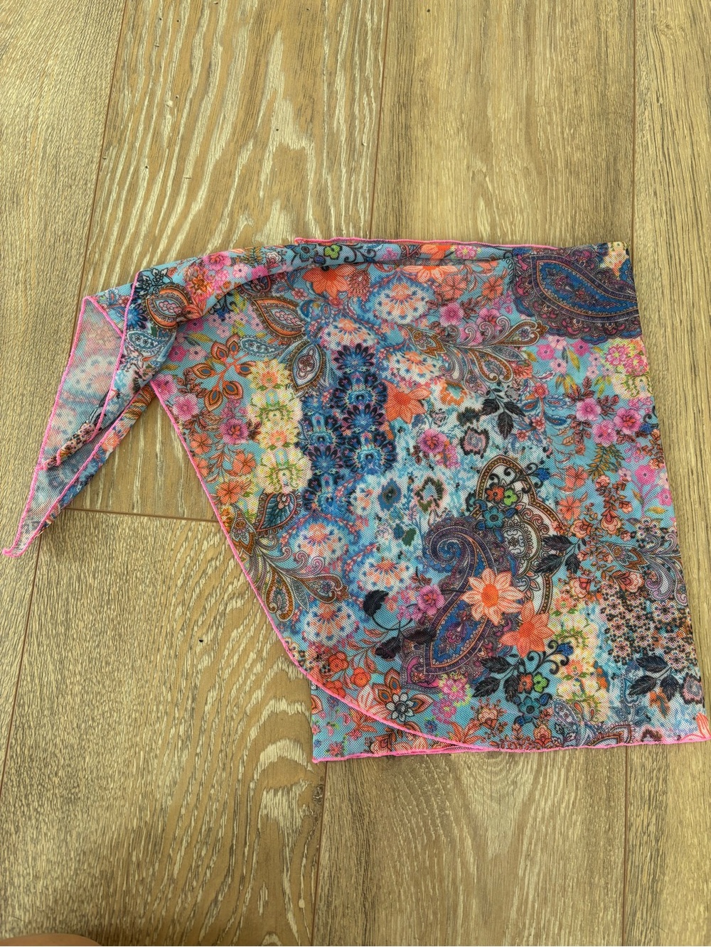 Kulani Kinis Floral Paisley Multi-Color Triangle Bikini - Picture 4 of 5